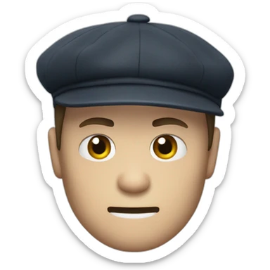Angry Tommy Shelby with newsboy cap sticker