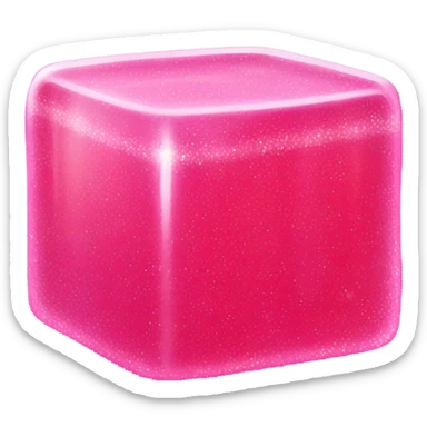 pink sparkly jello sticker