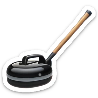 please, An icon featuring the curling rink, with its distinctive circles, and a vibrant crowd in the stands. Snowflakes fall outside the arena, and bright lights illuminate the ice. a curling stone sliding across the ice, with a broom nearby. Transparent background. sticker