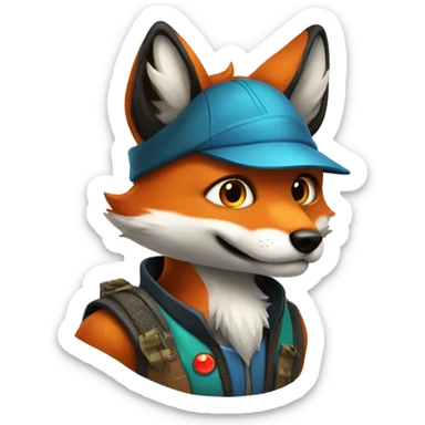 gaming fox sticker