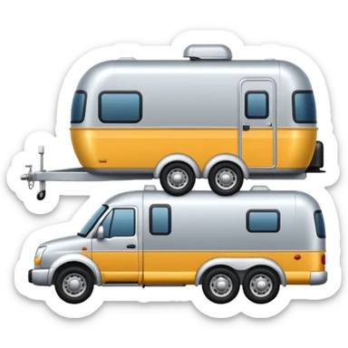 car towing a trailer with towbar. car must be infront of trailer sticker