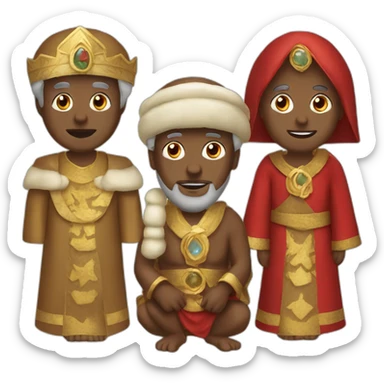 three wise men christmas sticker