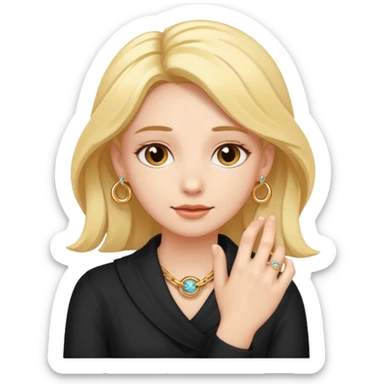 A woman ring entwined with a male ring sticker