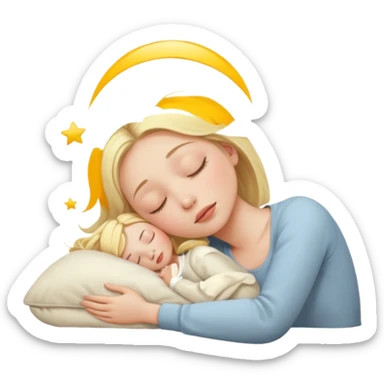 A blonde girl sleeping but make it look good sticker