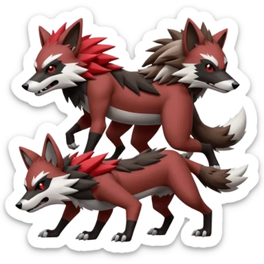 Obstagoon-Zigzagoon-Lycanroc-fusion sticker