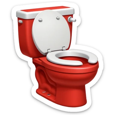 Mario's neck and head sticking out of a white toilet sticker