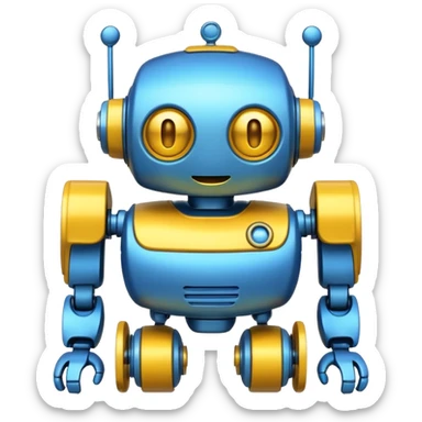 Friendly cartoonish bot. sticker