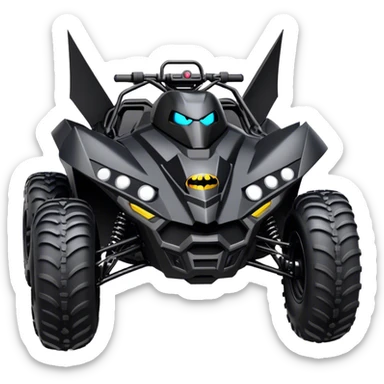 batmobile atv raptor 700 with a smile sticker