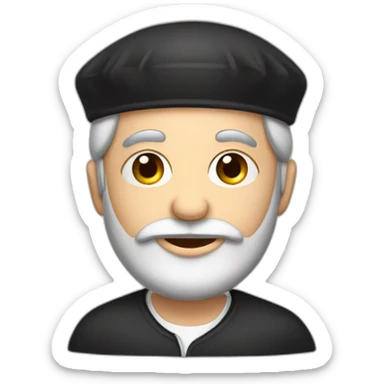 Jewish man with a kippah sticker