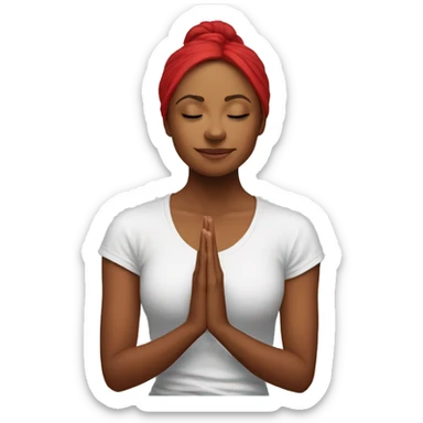 Trisha meditating red beautiful  sticker
