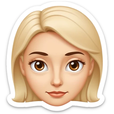 arrogant female face with eye bags and a smirk sticker