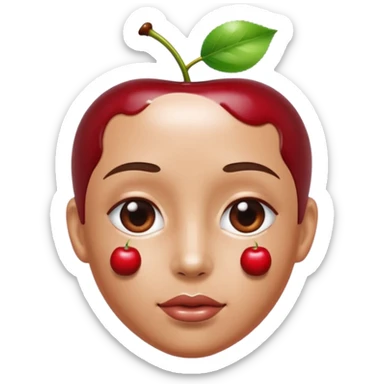 A pair of cherries emoji made of liquid silver chrome, smooth rounded shapes, glossy metallic surface, subtle sensual vibe, luxury sexy aesthetic, iOS emoji style, centered, clean white background sticker