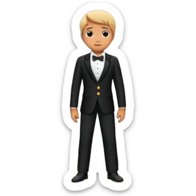 Person bowing to take credit like at the end of a show sticker