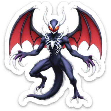 Venom-Darkrai-Yveltal-Lunala-Fakémon-hybrid-creature (full body)  sticker