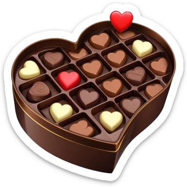 heart chocolate box sticker