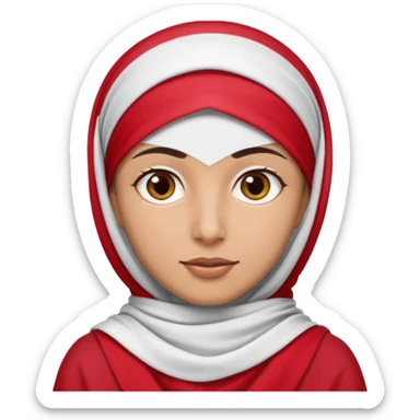 Arab with red and white headscarf sticker