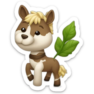 trefle a quatre feuille dans un fer à cheval sticker