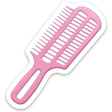 soft pink styling comb sticker