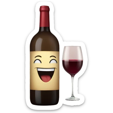 Happy wine sticker