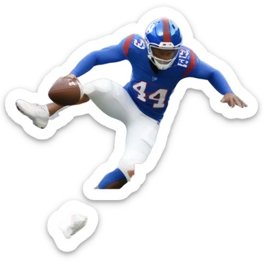 Josh allen hurdling a player sticker