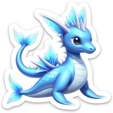 Shiny Colorful Iridescent Bioluminescent Glowing Neon Lapras-Meloetta-Vaporeon-Dialga-Suicune-fusion sticker