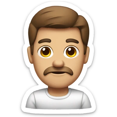 a frowning barista sticker