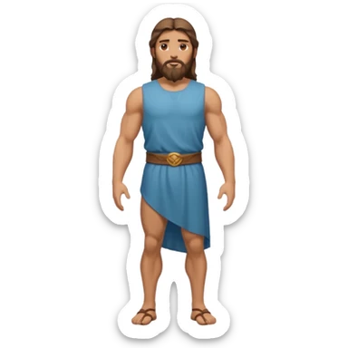 fullbody jesus christ jacked, sleeveless sticker