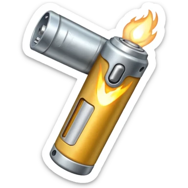 battery torch  sticker