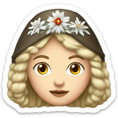 Russian girl in a kokoshnik sticker
