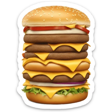 mega extra large mc donald’s cheese burger meal sticker