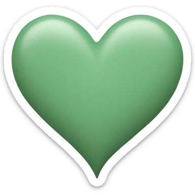 a sage green heart sticker