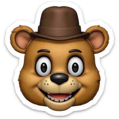 Freddy Fazbear (small hat) from Five Nights At Freddy's Movie sticker