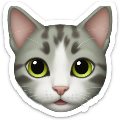 Kitten in a sage green blanket sticker