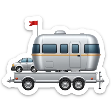 car towing a trailer with towbar. car must be infront of trailer sticker