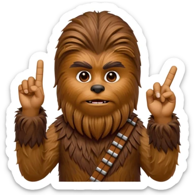 chewbacka qui fais le signe "un peu" avec les doigts  sticker