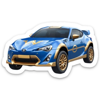 Wonder Woman’s Long wheelbase widened pearly midnight snow blue 2nd generation 2025 Toyota 86 off-road supercar racer sticker