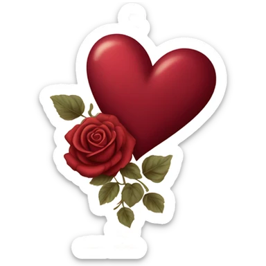 vintage valentine’s day card red sticker