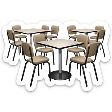 un comedor  de cafeteria sticker