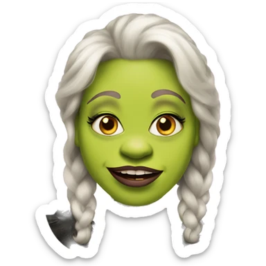 shrek as a drag queen sticker