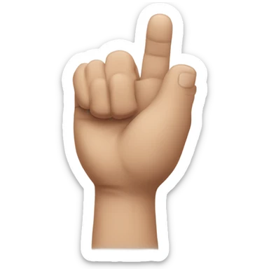 hang holding up all fingers except the thumb sticker