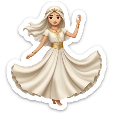 Arabic white dancer girl sticker