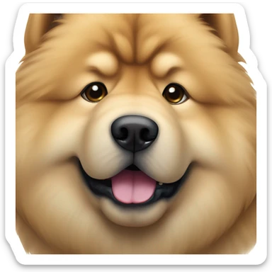 Chow Chow dog crying tears sticker