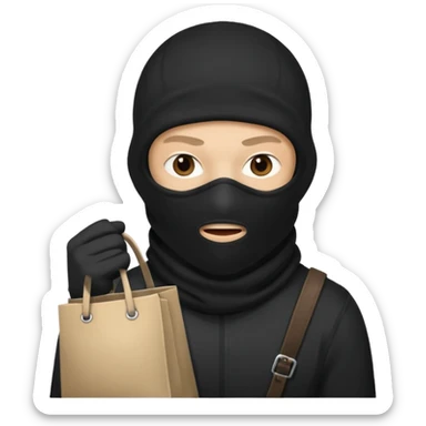thief in a balaclava sticker