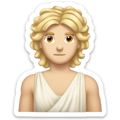 Apollo Greek mythology blonde hair lyre  sticker