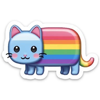 nyan cat pixelated sticker