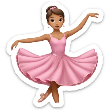 Bailarina rosada pero no de valet sino de bailes sticker