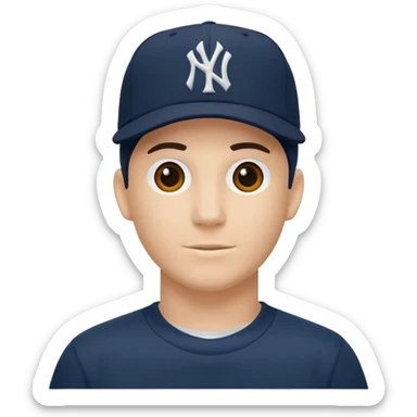 Brimless new york Yankee cap no face just cap sticker