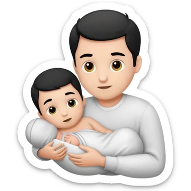 Newborn B&W with male sticker