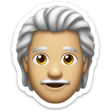 Menino com cabelo partido no meio, usando terno sticker