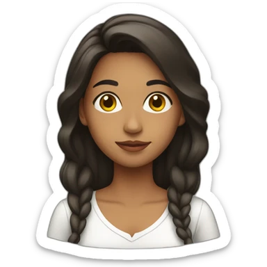 colombian girl sticker